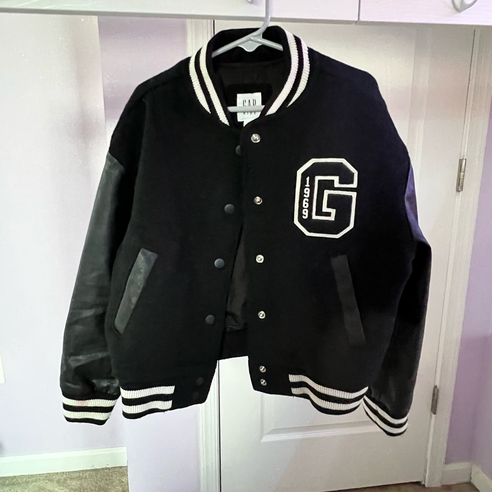GAP Kids Black Jacket with White Accents
